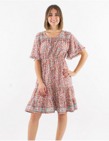 Romantic floral ruffled dress
