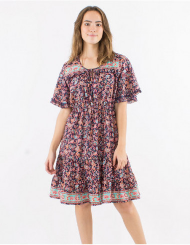 Romantic floral ruffled dress