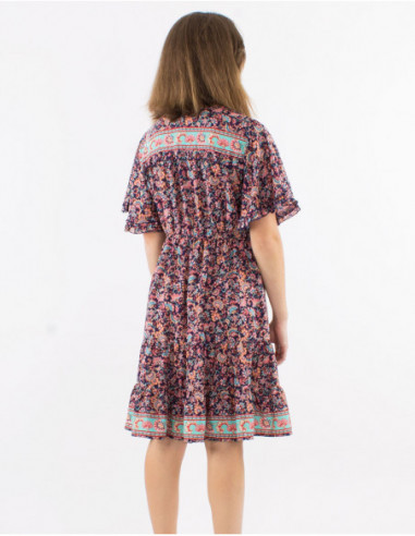 Romantic floral ruffled dress