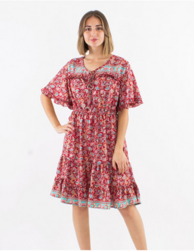 Romantic floral ruffled dress