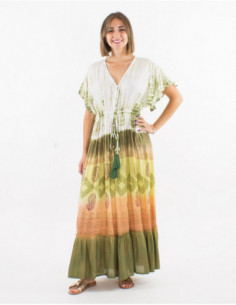 Robe de plage viscose Tie Dye Maori