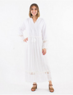 Romantic long dress with tassels 2