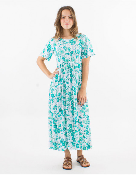 Bohemian short sleeve midi dress