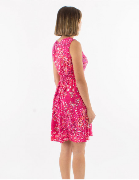 Robe cintrée bohème sans manches