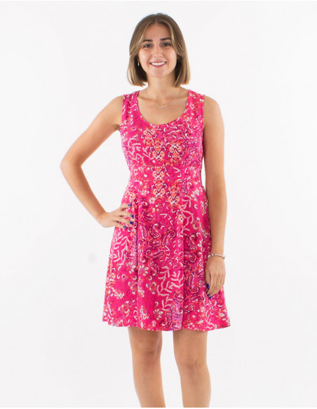 Robe cintrée bohème sans manches