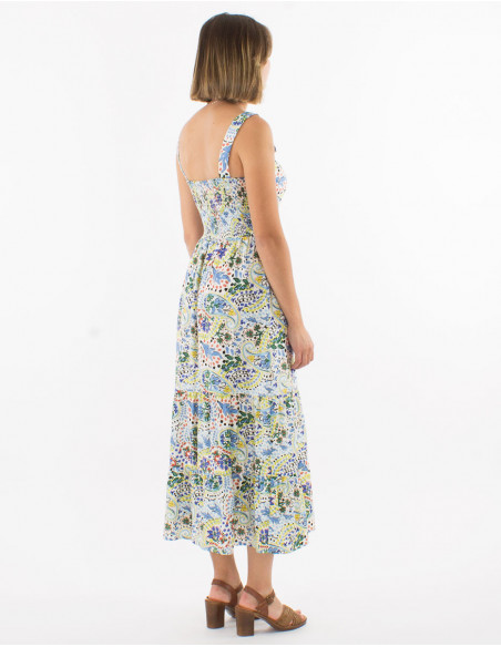 Dress flared patterns bohemian pastels