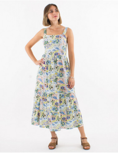 Dress flared patterns bohemian pastels