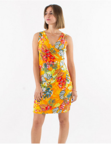Tropical dress neck cache heart
