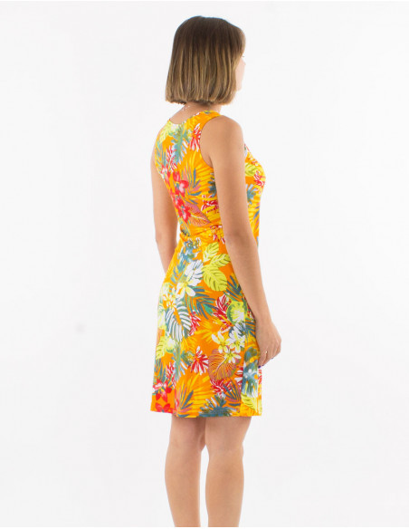 Tropical dress neck cache heart