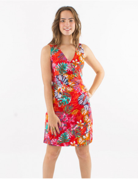 Tropical dress neck cache heart