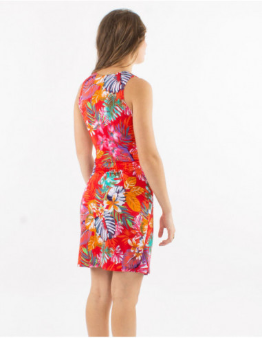 Tropical dress neck cache heart