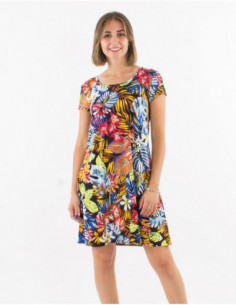 Original tropical stretch straight dress 2