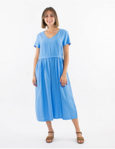 Robe midi ample chic avec lin