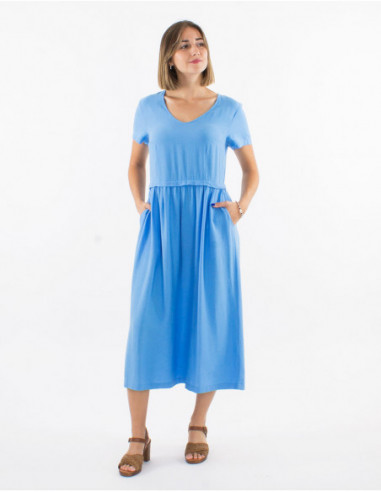 Robe midi ample chic avec lin