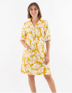 Floral bohemian short shirt dress 2