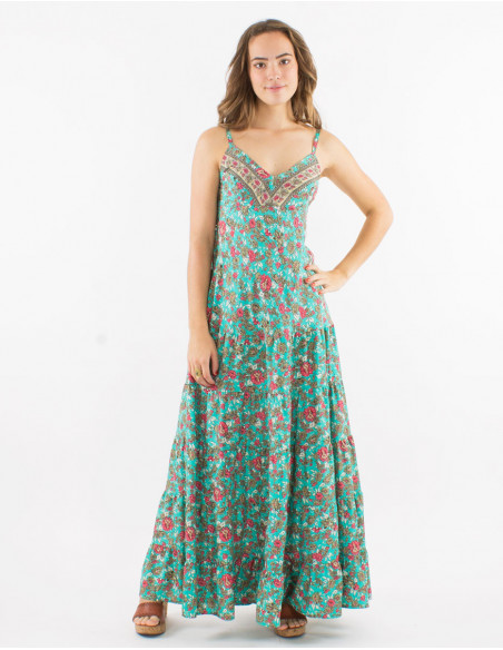 Romantic summer flowing long dress