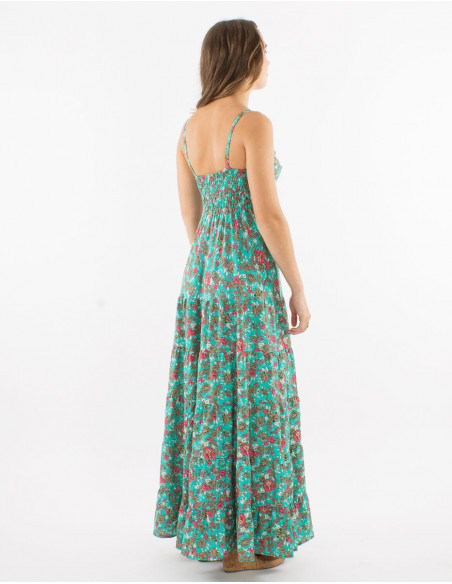 Romantic summer flowing long dress