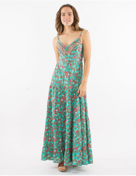 Robe d'été longue fluide romantique