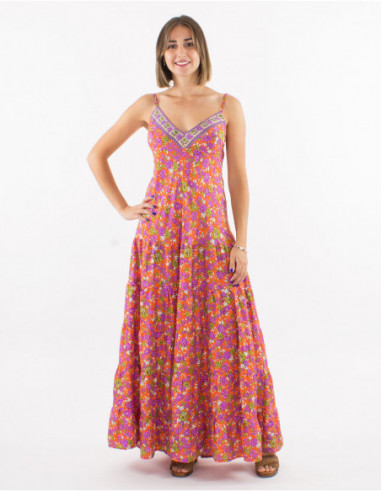 Romantic summer flowing long dress