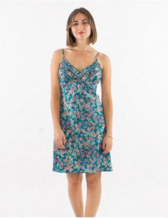 Small golden flowing short dress 2