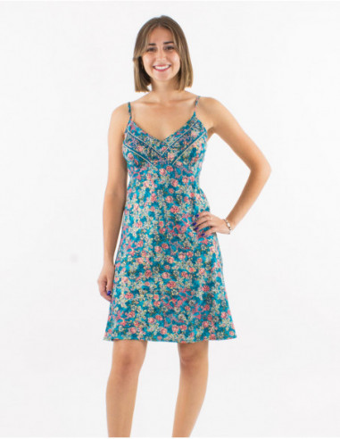 Small golden flowing short dress