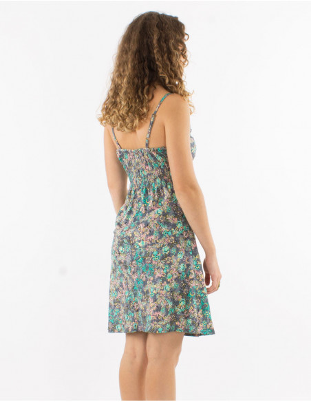 Small golden flowing short dress