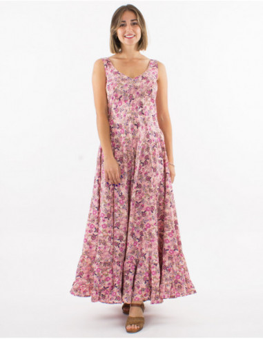 Robe longue évasée boho chic fleurie