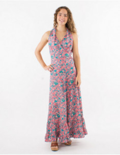 Romantic long dress cowl neck
