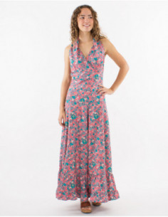Romantic long dress cowl neck 2