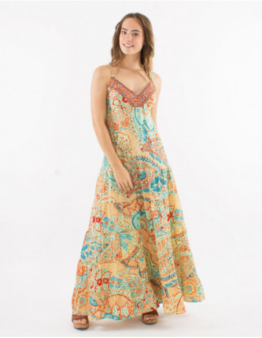 Robe longue de plage style bohème