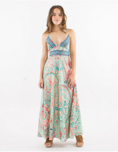 Summer dress straps tied in the back