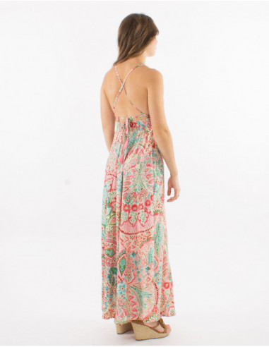 Summer dress straps tied in the back