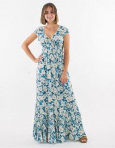 Robe longue romantique fleurie