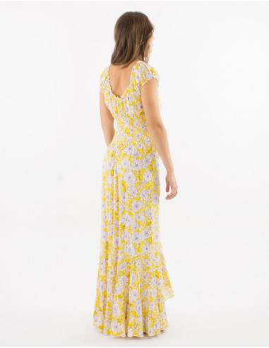 Robe longue romantique fleurie