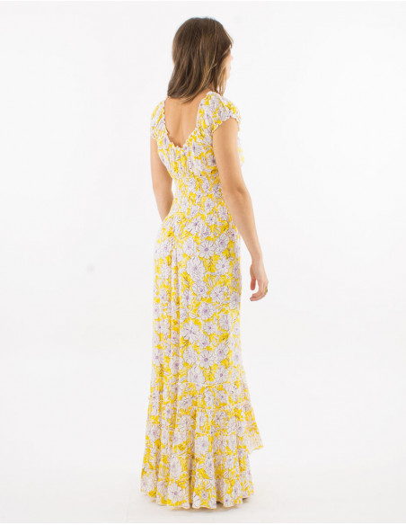 Robe longue romantique fleurie