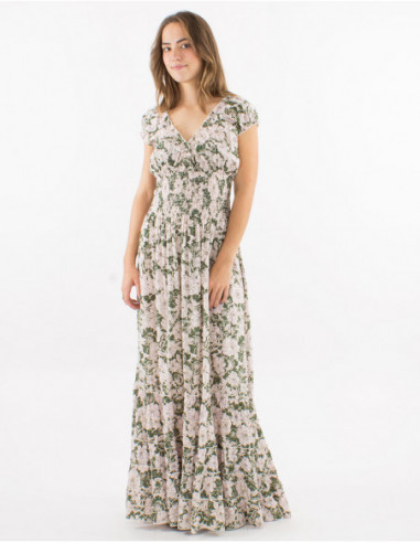 Robe longue romantique fleurie