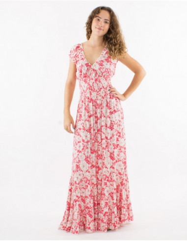 Robe longue romantique fleurie