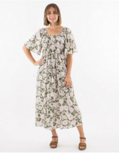 Floral bohemian midi dress in viscose