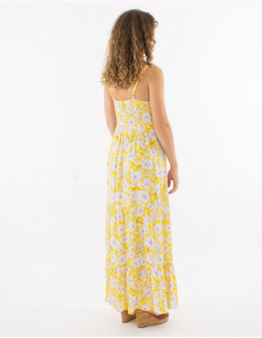 Romantic long dress with straps