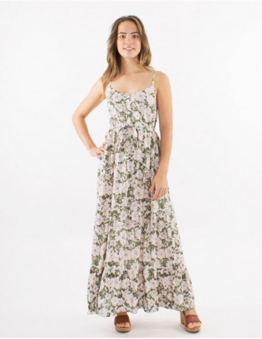 Romantic long dress with straps