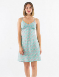 Robe d'été en coton motif feuille boho 2