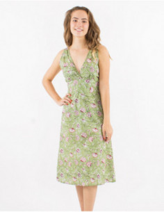 Robe midi en coton bohème colorée 2