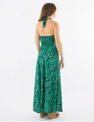 Robe longue d'été dos nu style bohème
