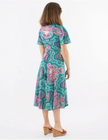 Robe cache cœur originale motifs dorés