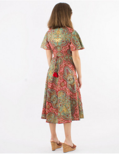 Robe cache cœur originale motifs dorés
