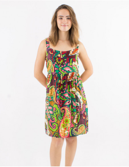 Robe multicolore style 70's