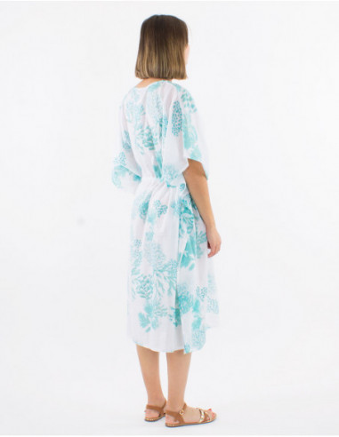 Golden pastel poncho beach dress