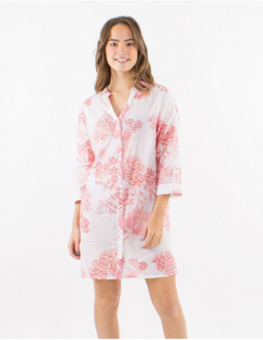 Robe chemise Tie Dye doré romantique