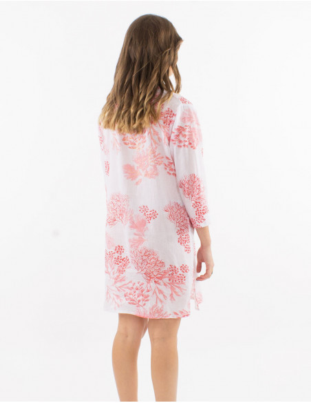 Robe chemise Tie Dye doré romantique