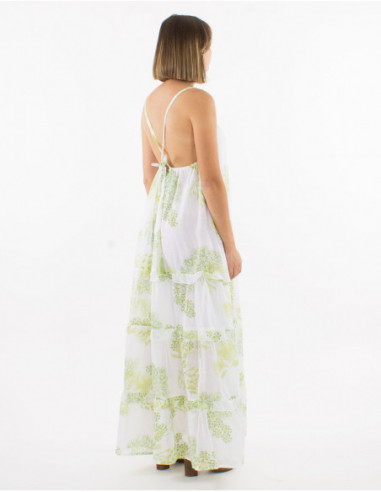 Tie Dye Pastel Long Back Dress